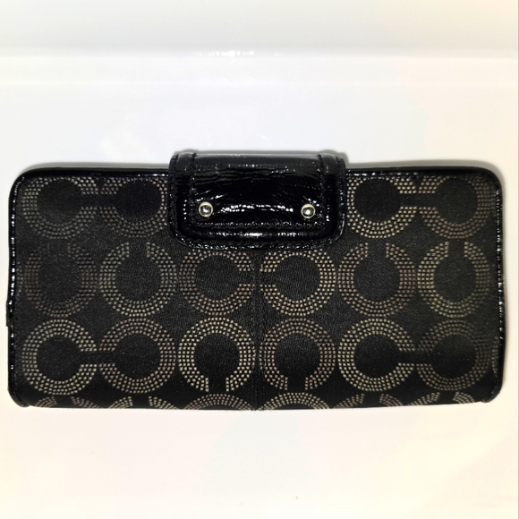 Signature Coach Wallet- 100% Authentic, black with silver, bifold - Picture 14 of 14
